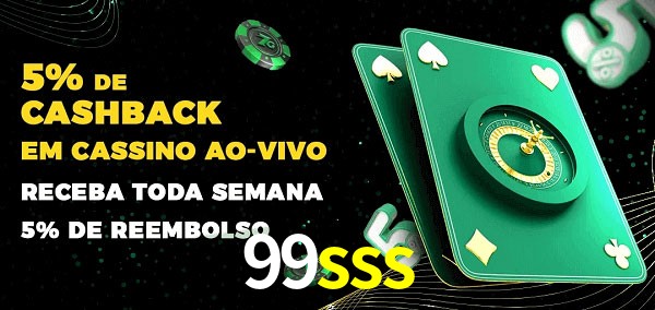 Promoções do cassino ao Vivo 99sss